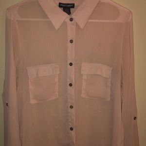Sheer pink top